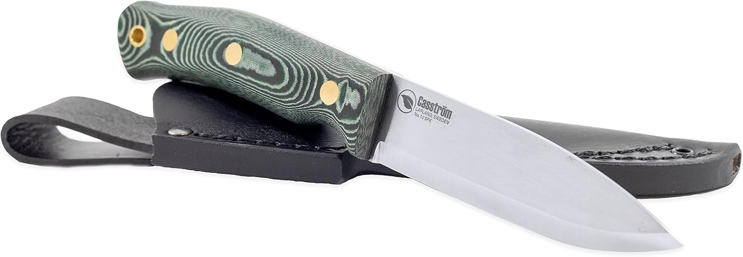 No.10 SFK - Stainless/Scandi/Green Micarta - Fixed