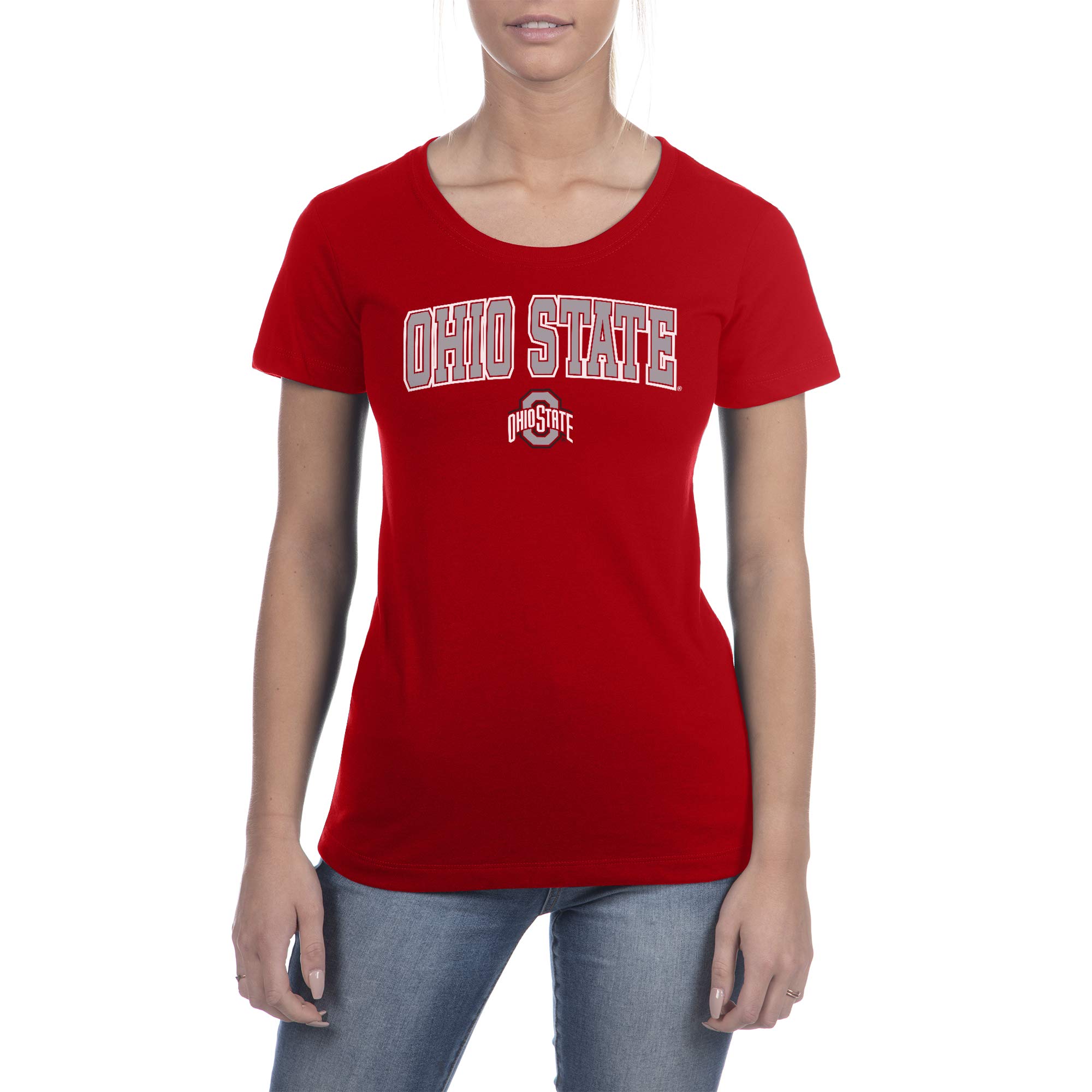 Top of the World NCAA Women's Trim Modern Fit Ideal Short Sleeve Crew Neck Team Color Tee