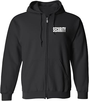 Tultex Peerless Security Silkscreen Front & Back Black Long Sleeve Polo (Medium)