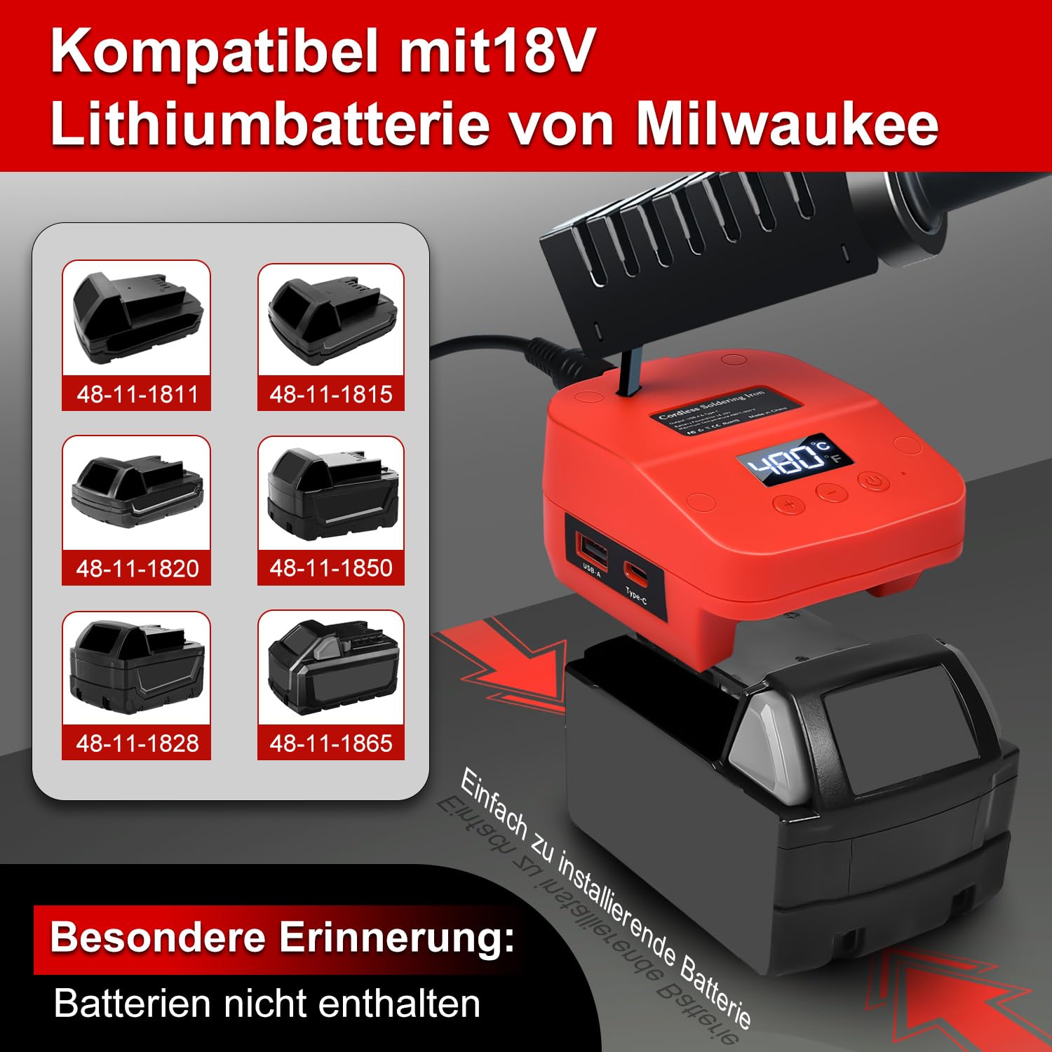 Saldatore Senza Fili Einhell 18V – Riscaldamento Rapido A 350°C In 15s, Stazione Digitale Con USB-C, Compatibile Con Batterie Power X-Change, Per Fai Da Te E Professionisti