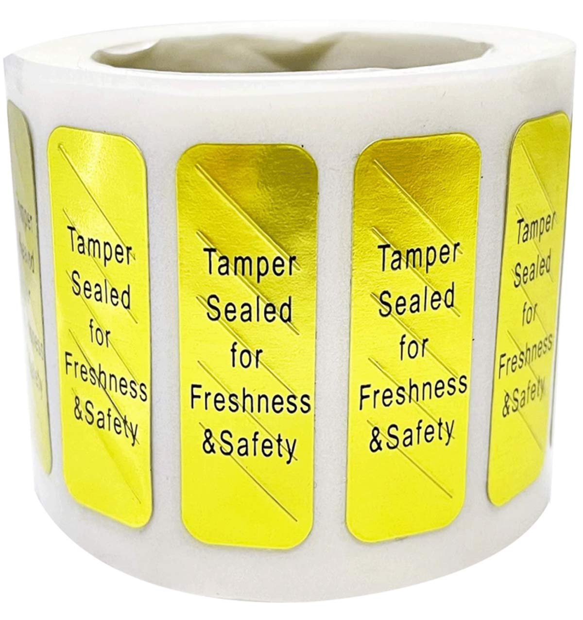 Gold TamperEvident Food Sealed for Freshness and Safety Stickers 0.5 x