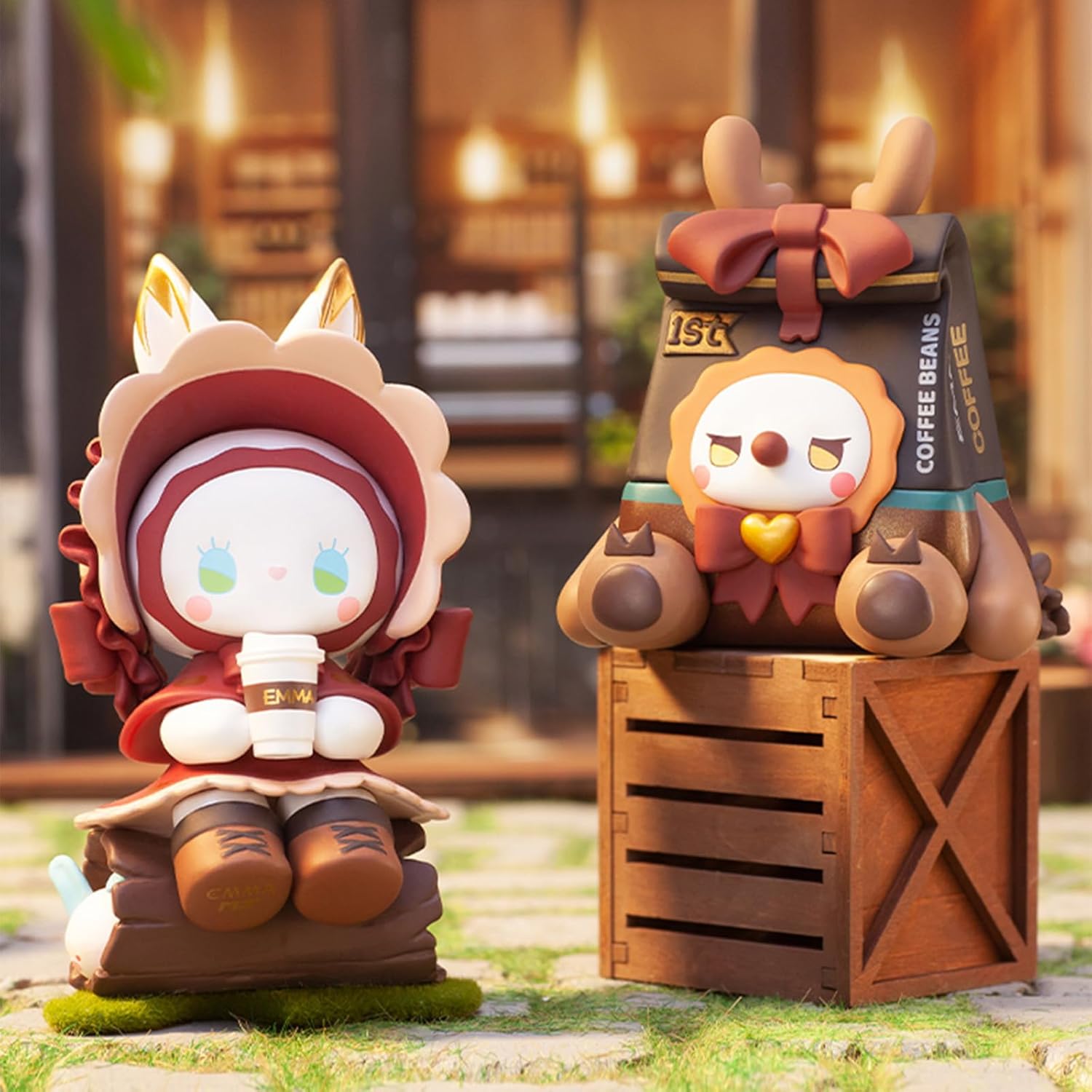 Anime Blind Box, Cute Emma Secret Forest Cafe Series PVC Blind Box Figure, 3 Inches Collectable Action Figure for Birthday Gifts