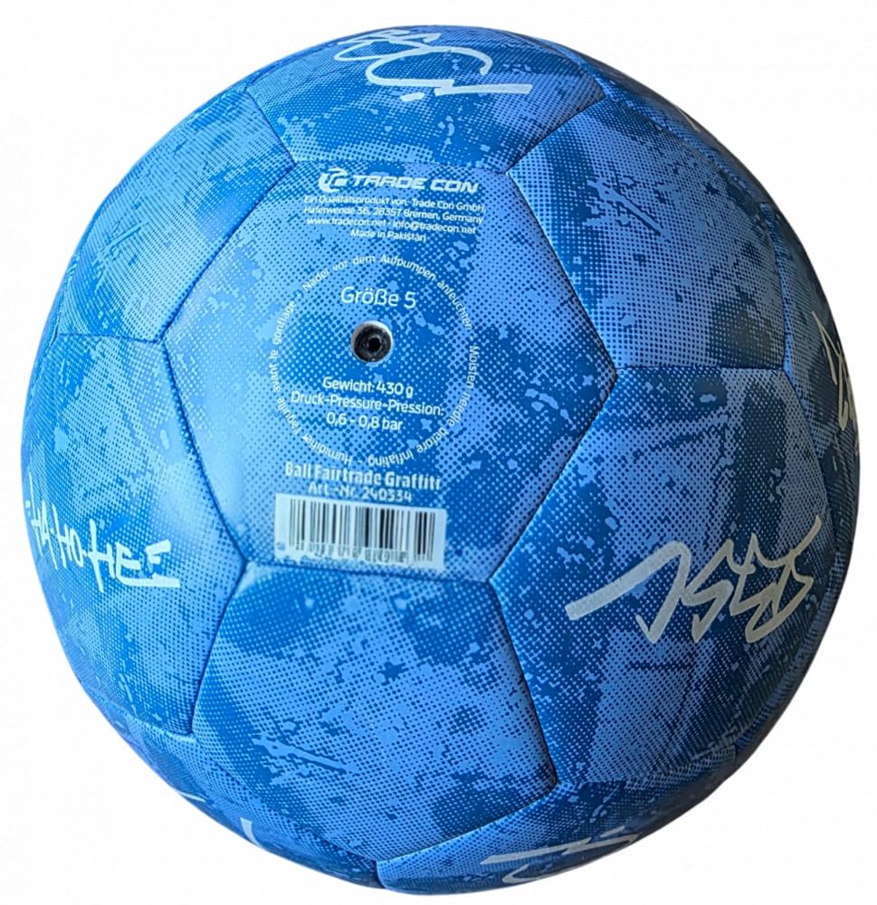 Hertha BSC Berlin Fußball - Graffiti - blau Fairtrade Ball Größe 5