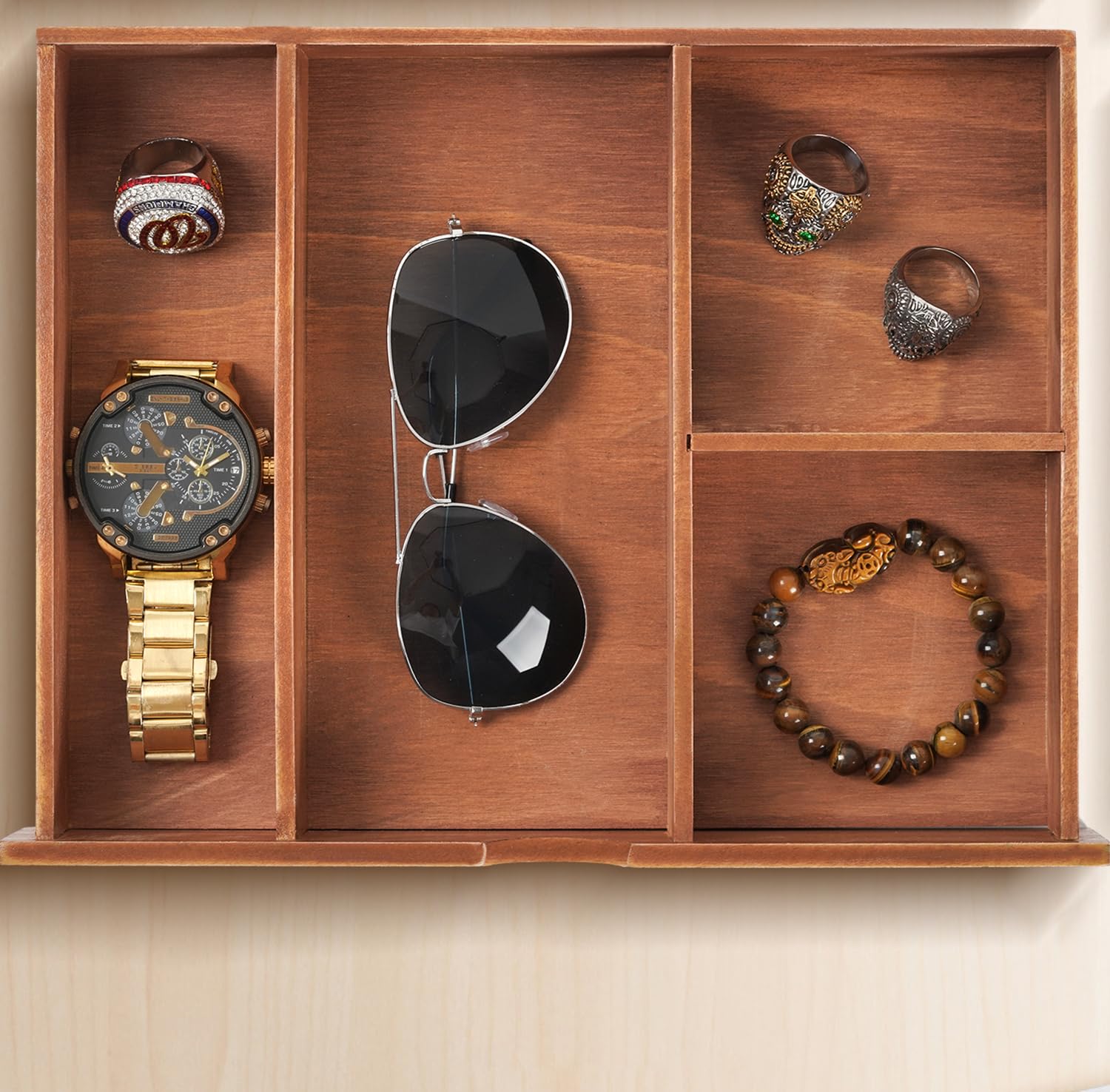 Amazon.com: WPKLTMZ Wooden Cologne Organizer for Men 3-Tier