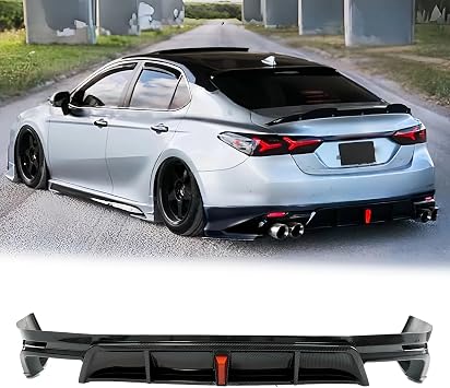 Rear Bumper Diffuser Lip with LED for Toyota Camry SE XSE 2018-2024