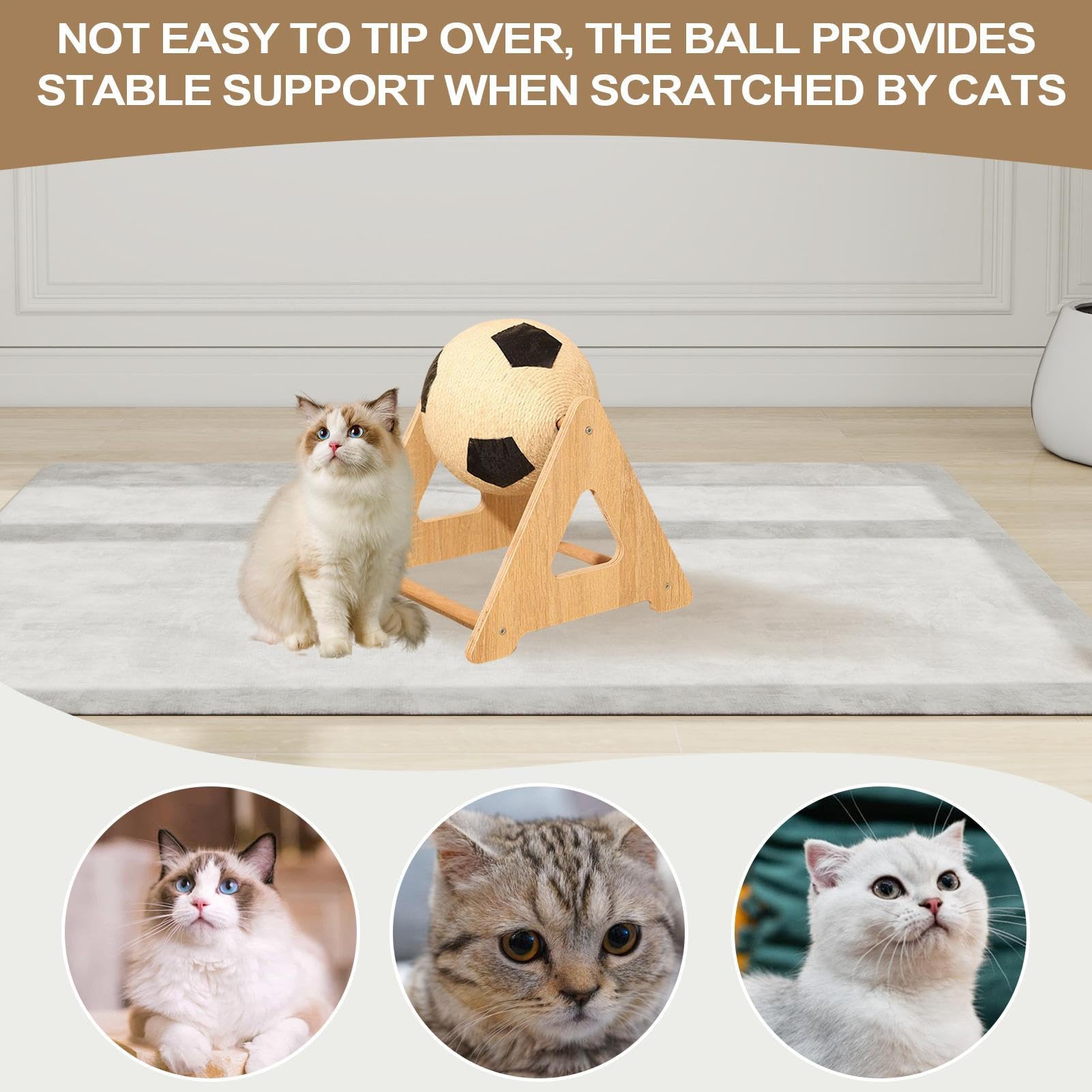 Kratzball Für Katzen Interaktiver Spielball für Haustiere zum Kratzen