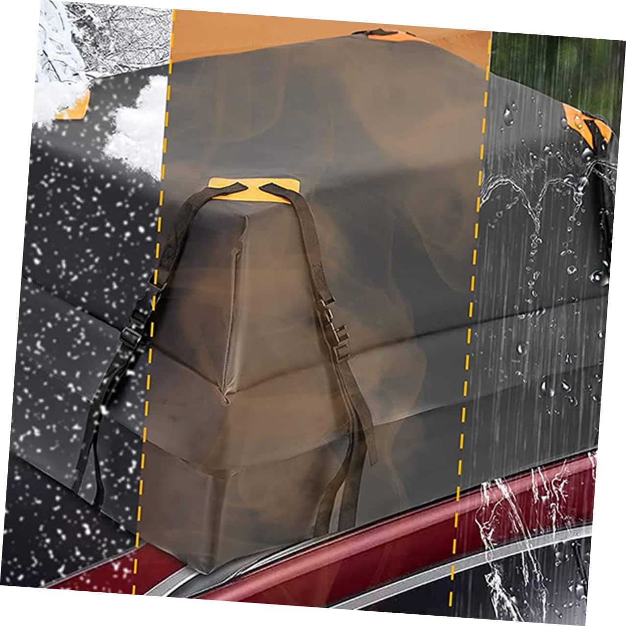 Waterproof 600d Oxford Car Rooftop Cargo Bag Soft Shell Carrier Large Capacity Luggage Storage for SUV Truck Vehicle Travel