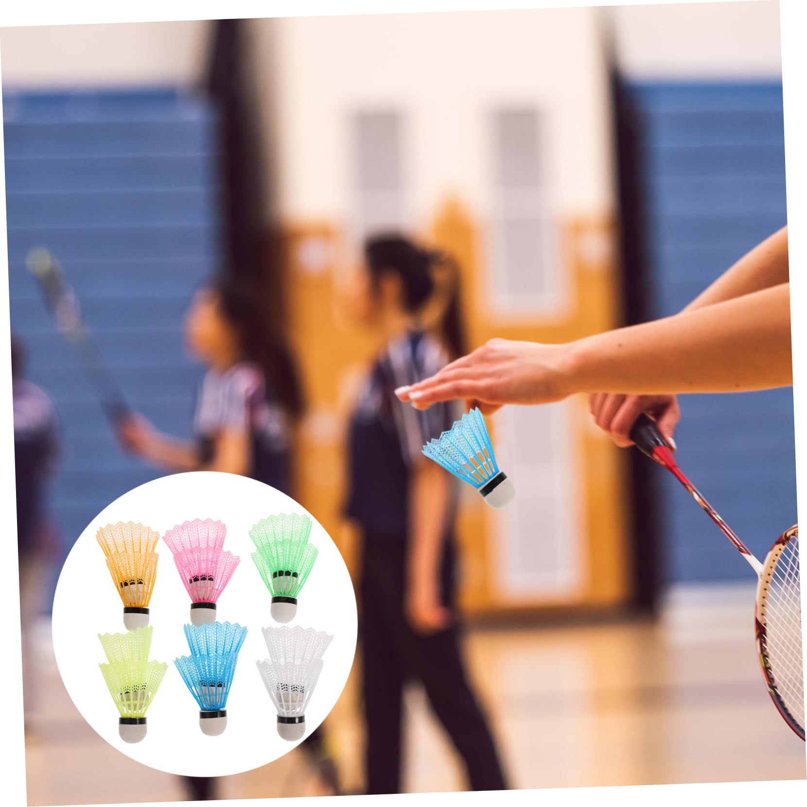 Abaodam 12Pcs Nylon Shuttlecocks Durable Plastic Badminton Birdies for Sports Excellent Stability for Training and Recreational Play