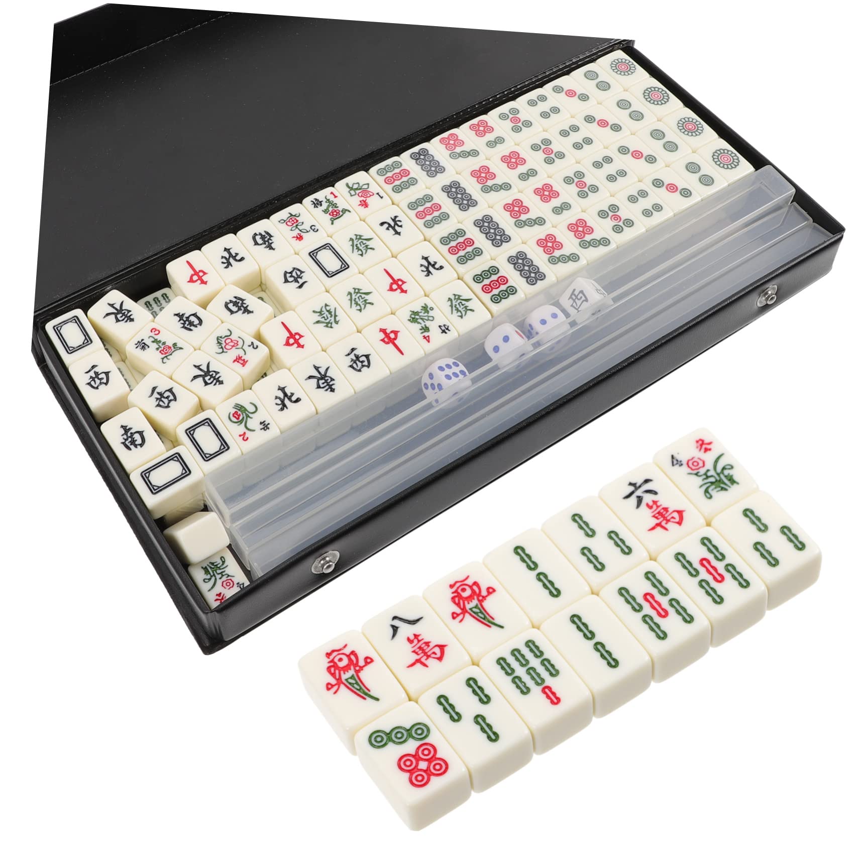 Mini Jeu de Mahjong Chinois 2,0cm en Acrylique, 1 Set Portable