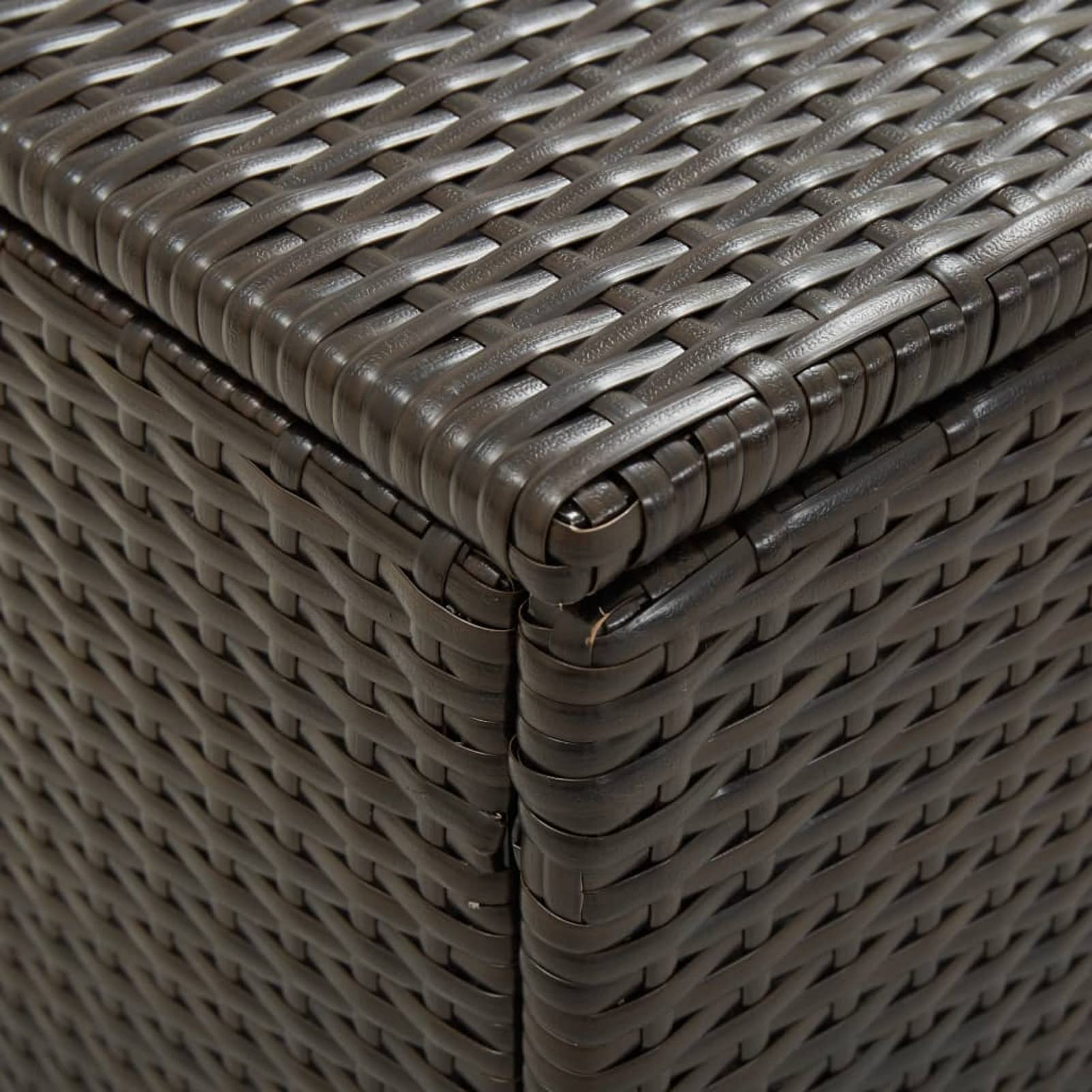 BaraSh Baule da Giardino in Polyrattan 200x50x60 cm Marrone,Baule da Giardino,Bauli e Contenitori da Giardino,Contenitore Giardino(SPU:46475)