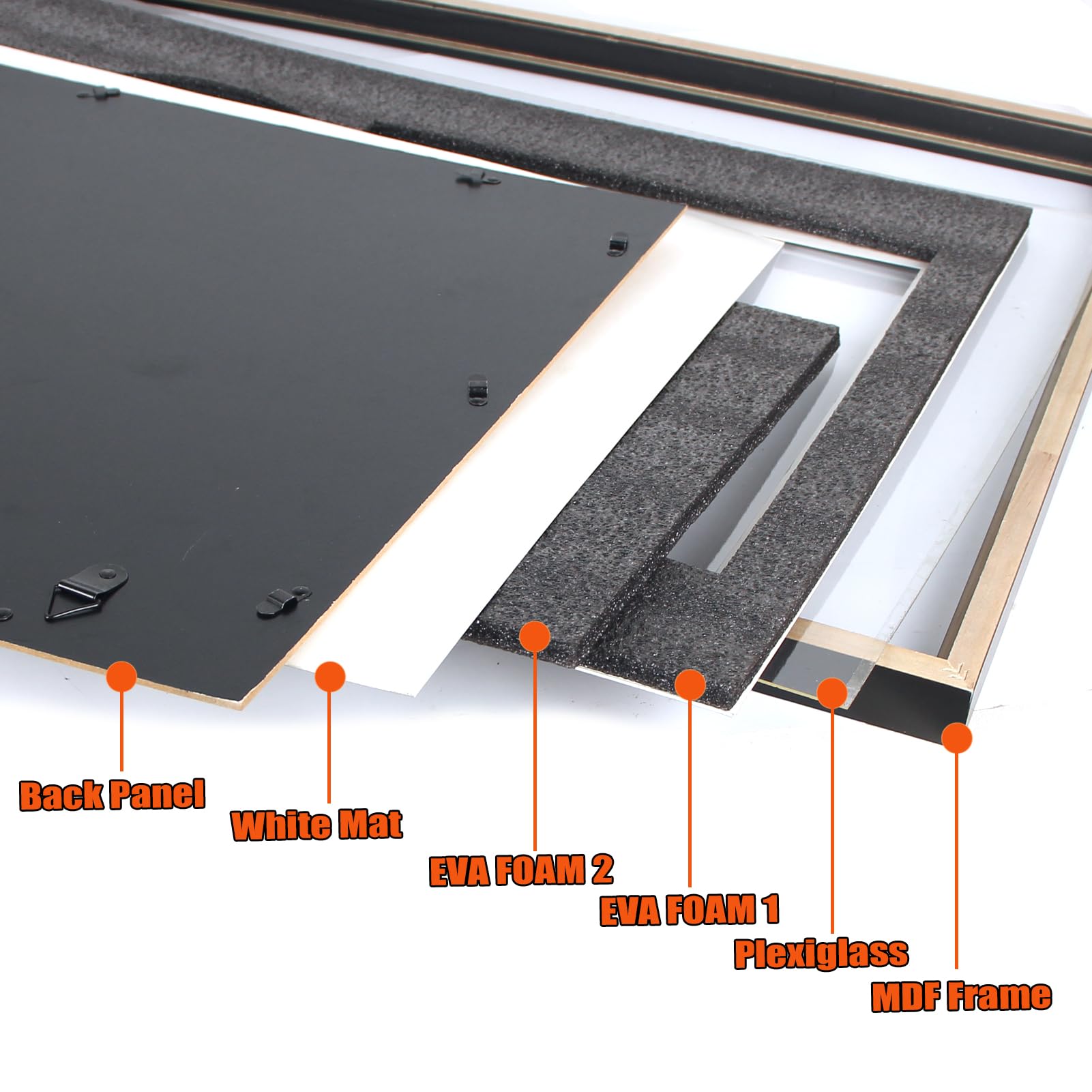 Cornici per dischi in vinile nero, 86 x 48 cm, cornice per dischi, da appendere alla parete, cornici per album in vinile, adatte a qualsiasi disco da 30,5cm
