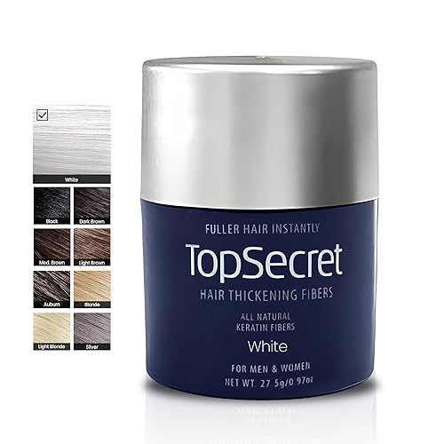 Top Secret Recambios de fibras de construcción para engrosar el cabello, relleno de cabello natural e indetectable, para hombres y mujeres, rellena