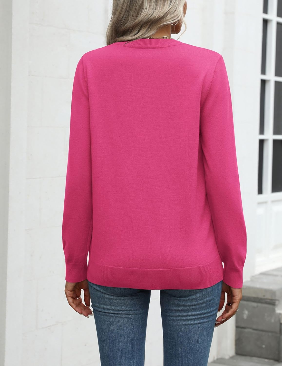 Zeagoo Womens 2026 Fall Sweaters Long Sleeve Tops Classic Crew Neck Pullover Sweaters Loose Dressy Casual Basic Clothes - Image 5