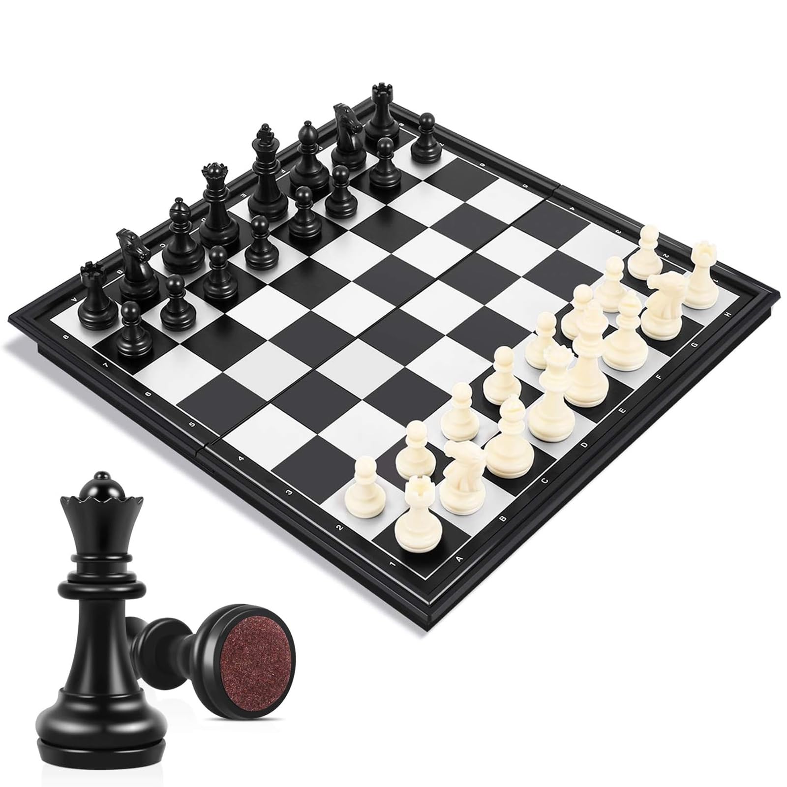 Travel Chess Set Magnetic - Pedolini 9.7 Inches Portable Chess Board Folding Chess Game Gifts
