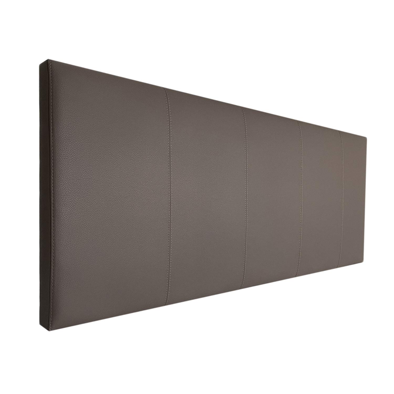 Tête De Lit Simili Cuir Noir Avec 2 Lampes LED - 160x60 Cm - Design Italien - Installation Murale