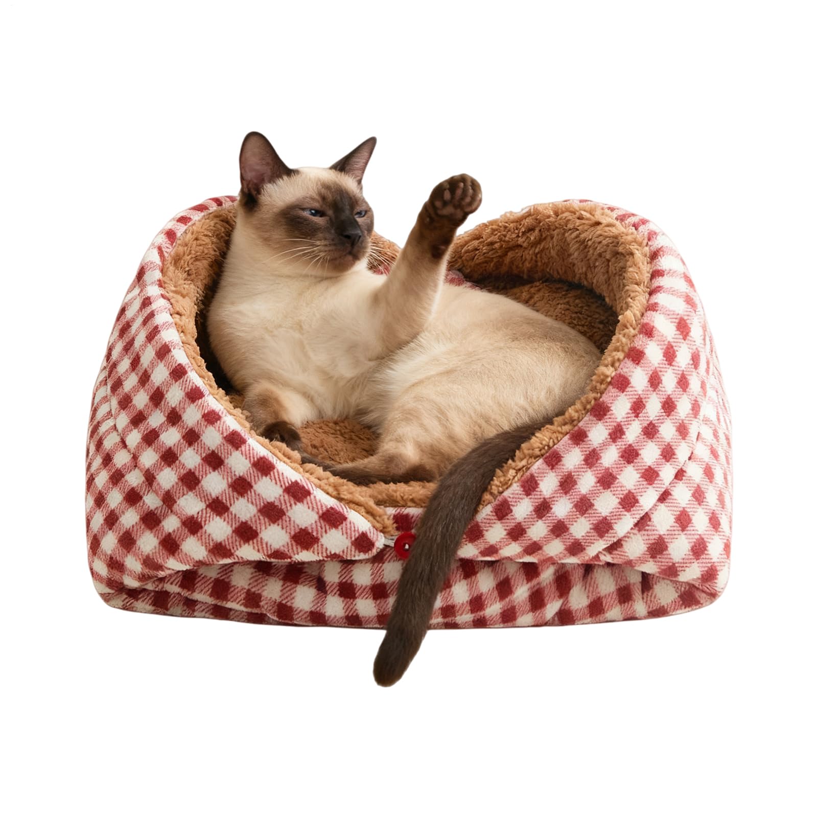 Niche pour chat rembourrée grand panier d'hiver pour petits chiens et chats de race
