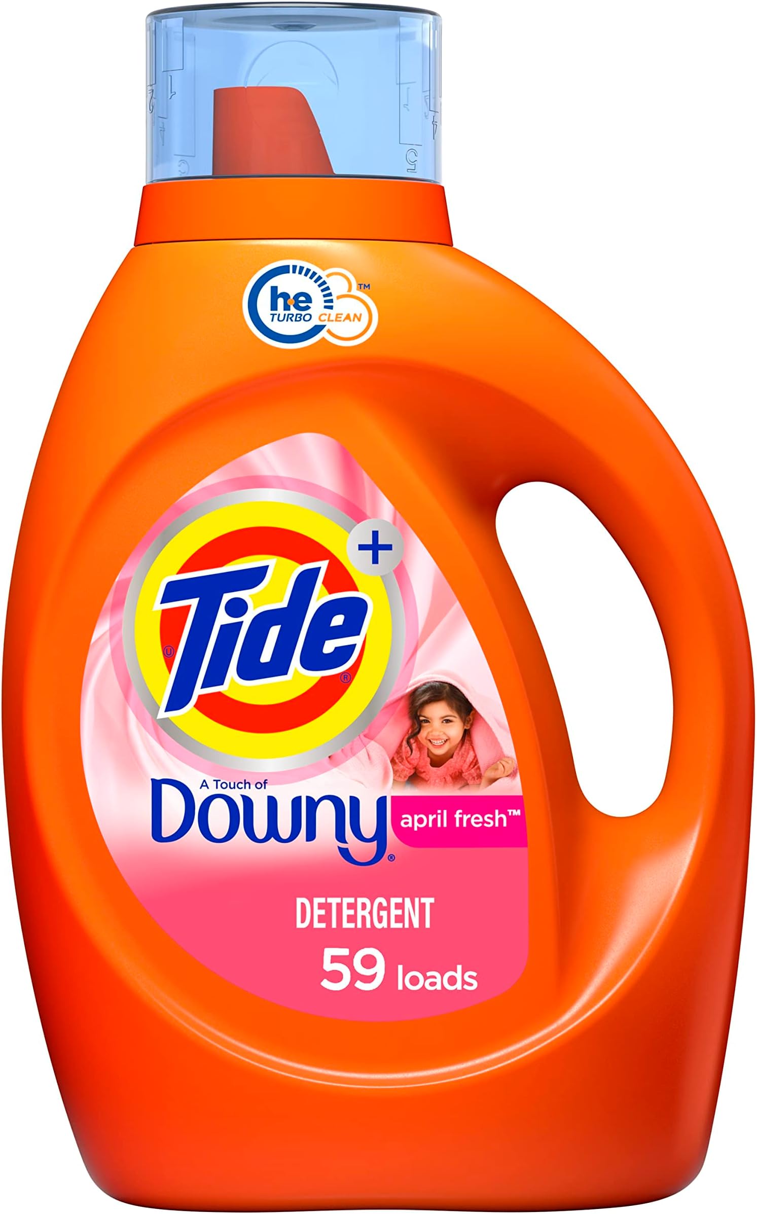 TideTouch of Downy Liquid Laundry Detergent, Original Touch of Downy Scent, 92 oz Bottle