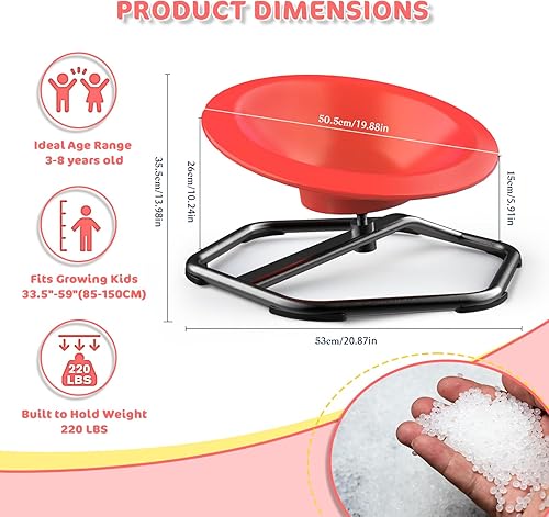 Miniatura 2 de Silla giratoria para niños, asiento giratorio de 360, silla tambaleante para sentarse y girar para niños pequeños, juguetes de equilibrio sensorial,