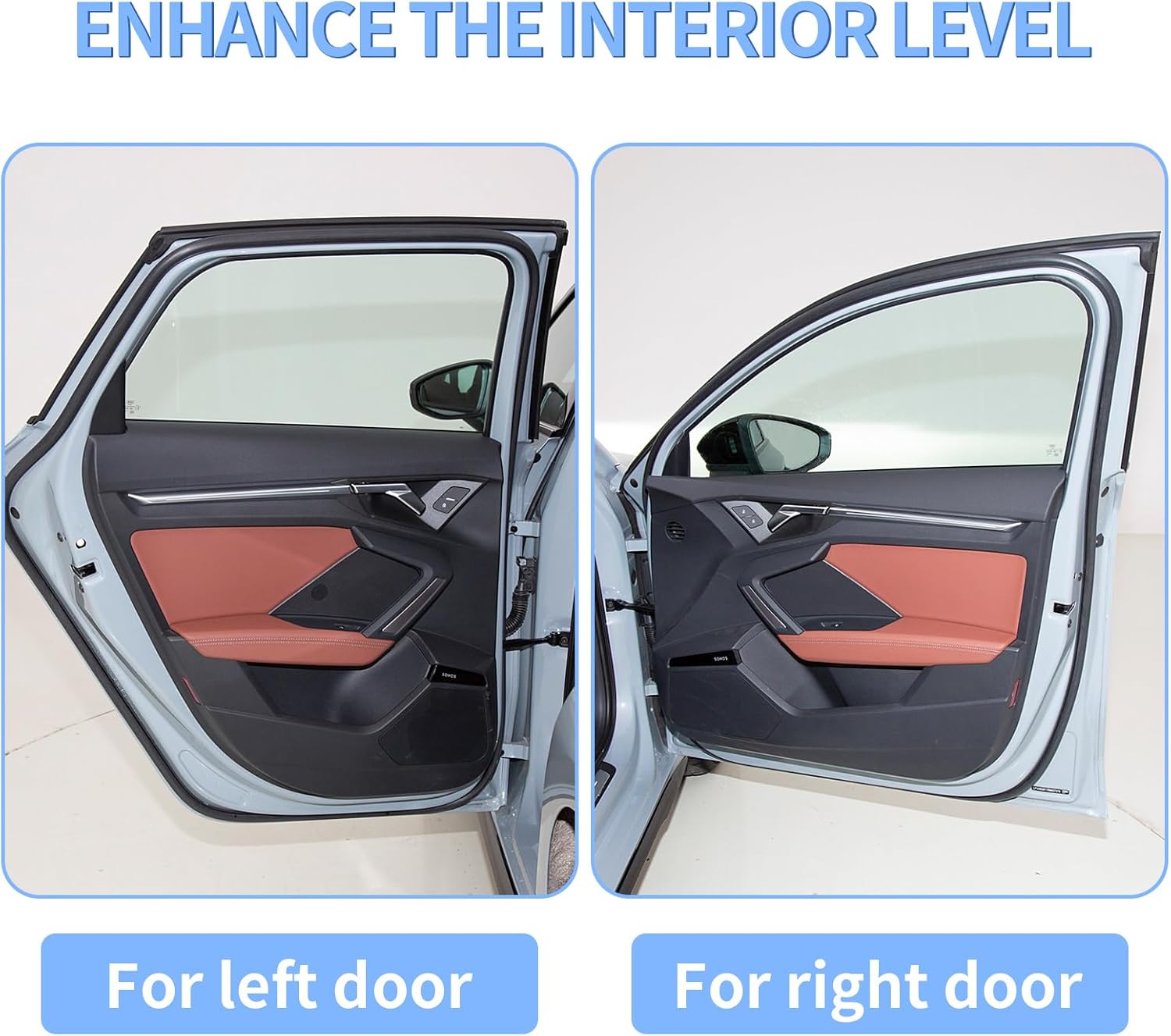 Car Door Handle Bowl Cover Compatible with Audi A3 2021-2023, Carbon Fiber Door Handrail Paint Guard Cover for Hatchbacks, ABS Door Handle Cup Protective Sticker