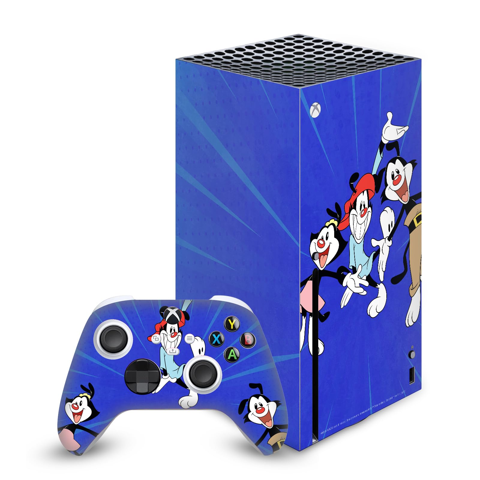 Vinyle Animaniacs Xbox Series X protégeant des rayures la console et les manettes - 7