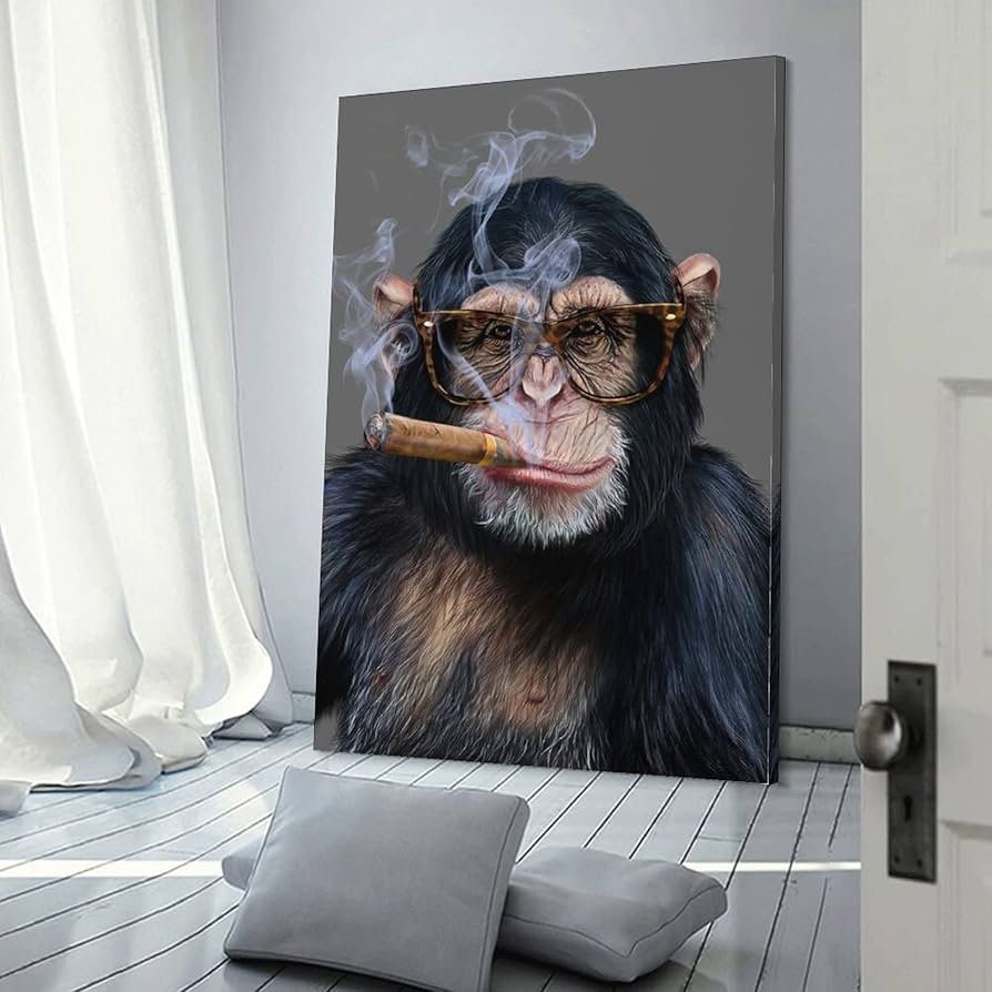 Amazon.co.jp: カラフルな凶暴な動物のポスターヒップスター