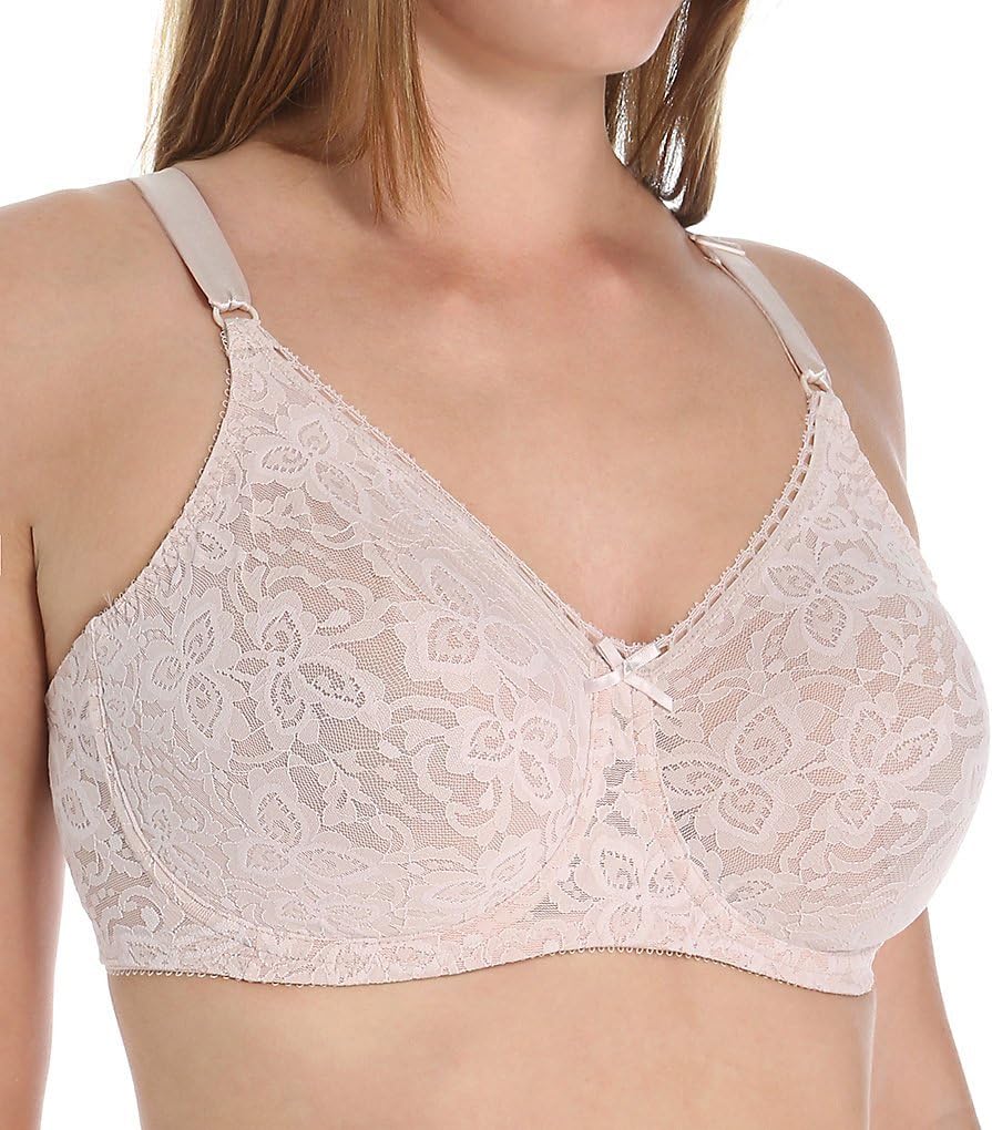 Women's Underwire Bra, Lace 'N Smooth, Lace Full-Coverage Bra with Stay-in-Place Straps