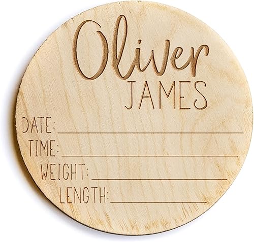 Señal de Anuncio de Recién Nacido Personalizada para Hospital - Señal de Anuncio de Nacimiento de Bebé Niña para Hospital - Señal de Anuncio de