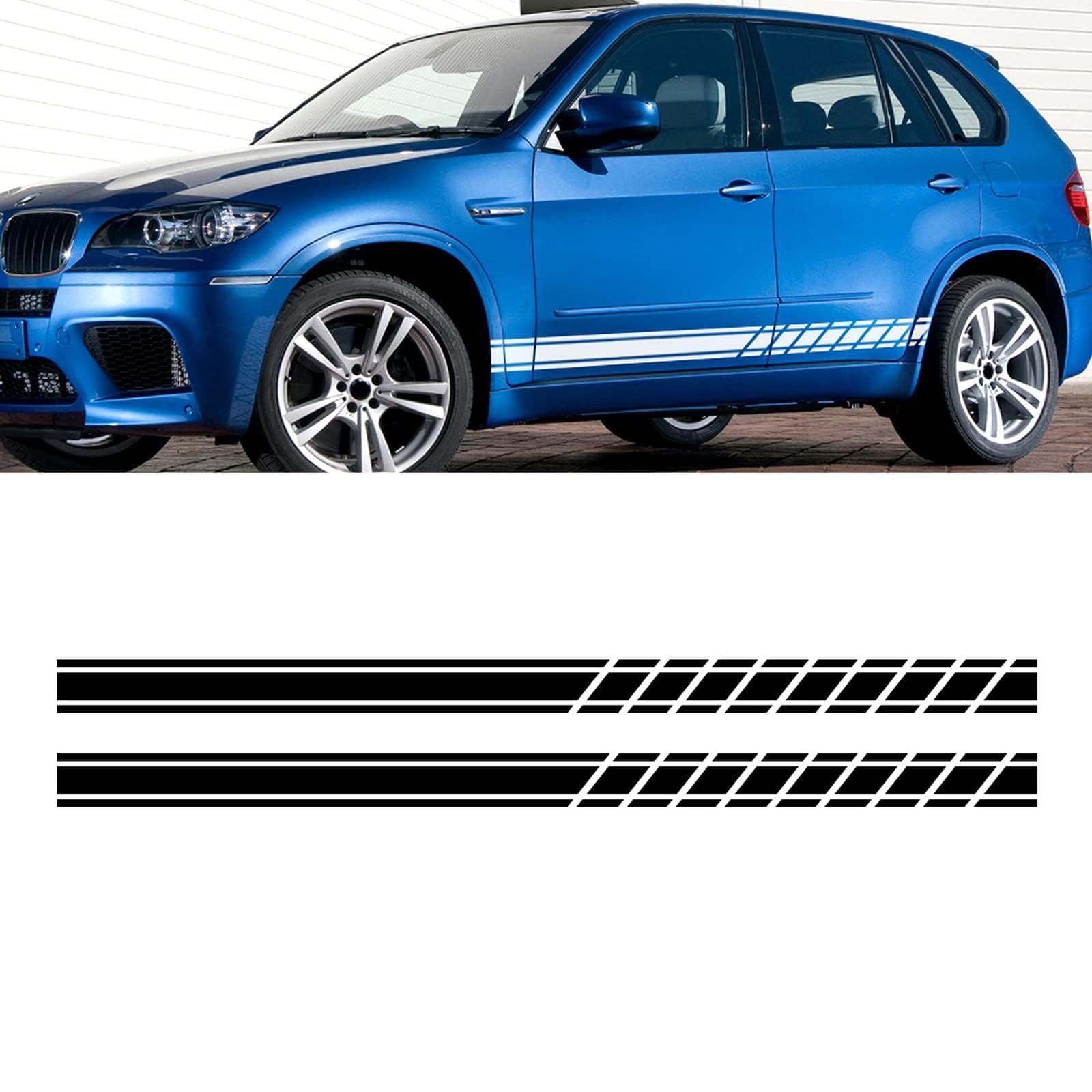 UNCLE LIAO Car Side Skirt For BMW X5 E70 E53 F15 X3 F25 E83 X6 F16 E71 X1 F48 E84 X2 X4 F26 X7 Auto Car Door Sticker Side Step Skirt.,Yellow