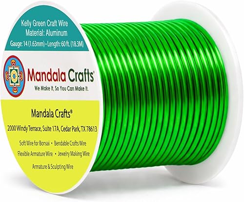 Vista 114 de Mandala Crafts - Alambre de aluminio anodizado de calibre 10 para manualidades de joyería - 32 pies de alambre flexible de cobre coloreado - Doble