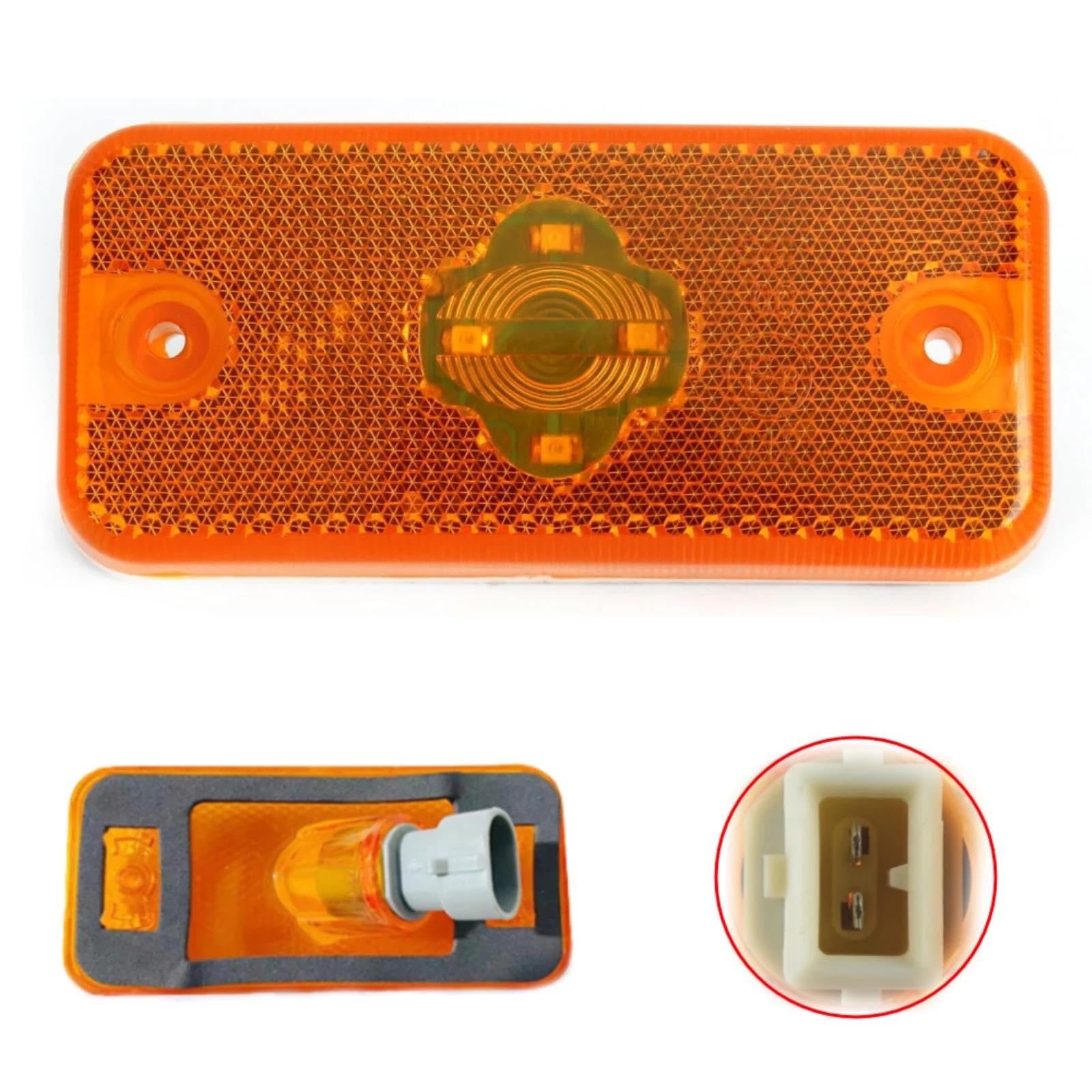 Luces de giro Luz LED Intermitente Coche Luz Posición Lateral Naranja Cubierta Exterior Remolque Camión Sin Lámpara Para Volvo Fl/fe 2006-2010 2011500308514 intermitente