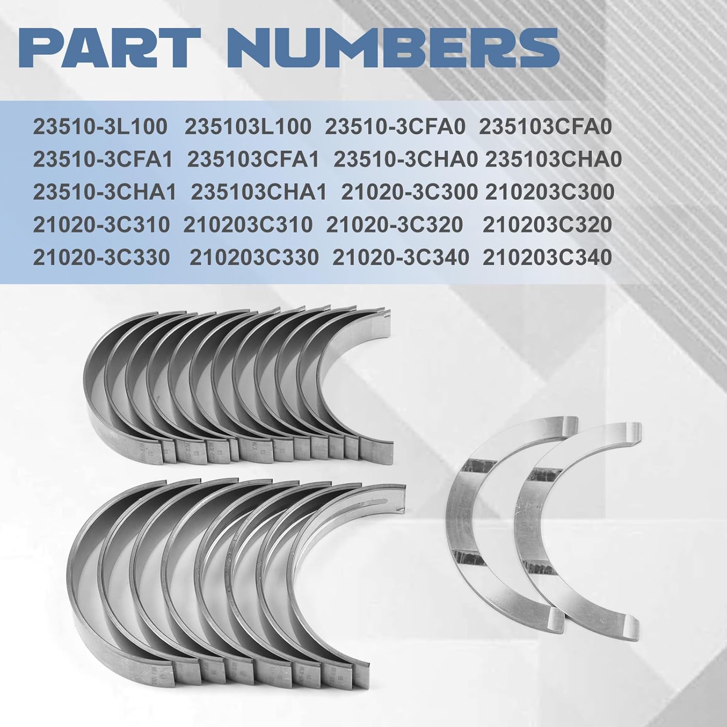 G6DH 3.3L Engine Overhaul Rebuild Kit Set Con Rod & Crankshaft Main Bearing Set for 2011-2019 Sedona 2014-2019 Cadenza 2013-2017 Azera 2013-2019 Santa Fe 3.3.L