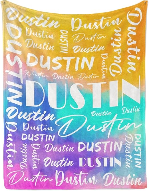 Name Blanket Personalized Name Blanket Customized Blanket with Name Text for Adult Kid Birthday Christmas Mothers Fathers Valentines Day Gift