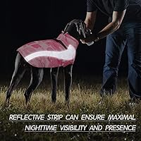 Vista 4 de FUAMEY - Abrigo de invierno para perro, chaqueta cálida con forro polar suave, impermeable, resistente al viento, chaleco de forro polar para perros