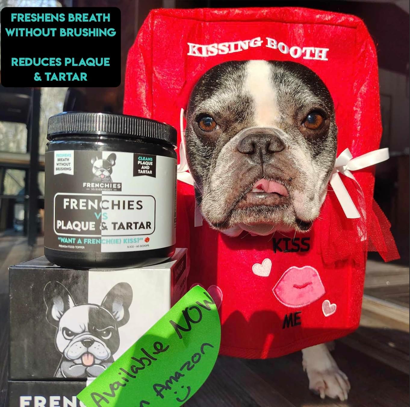 French Bulldog Turkey Tail Mushrooms for Dogs Allergies/Dog Teeth Cleaning Powder Dog Breath Freshener - Bundle