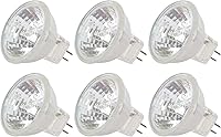 Vista 9 de Simba Lighting - Bombillas de foco halógeno MR11 de 10 vatios y 12 voltios (paquete de 6) de 2 pines, 110 lm, ángulo de haz de 30° para acento, luz