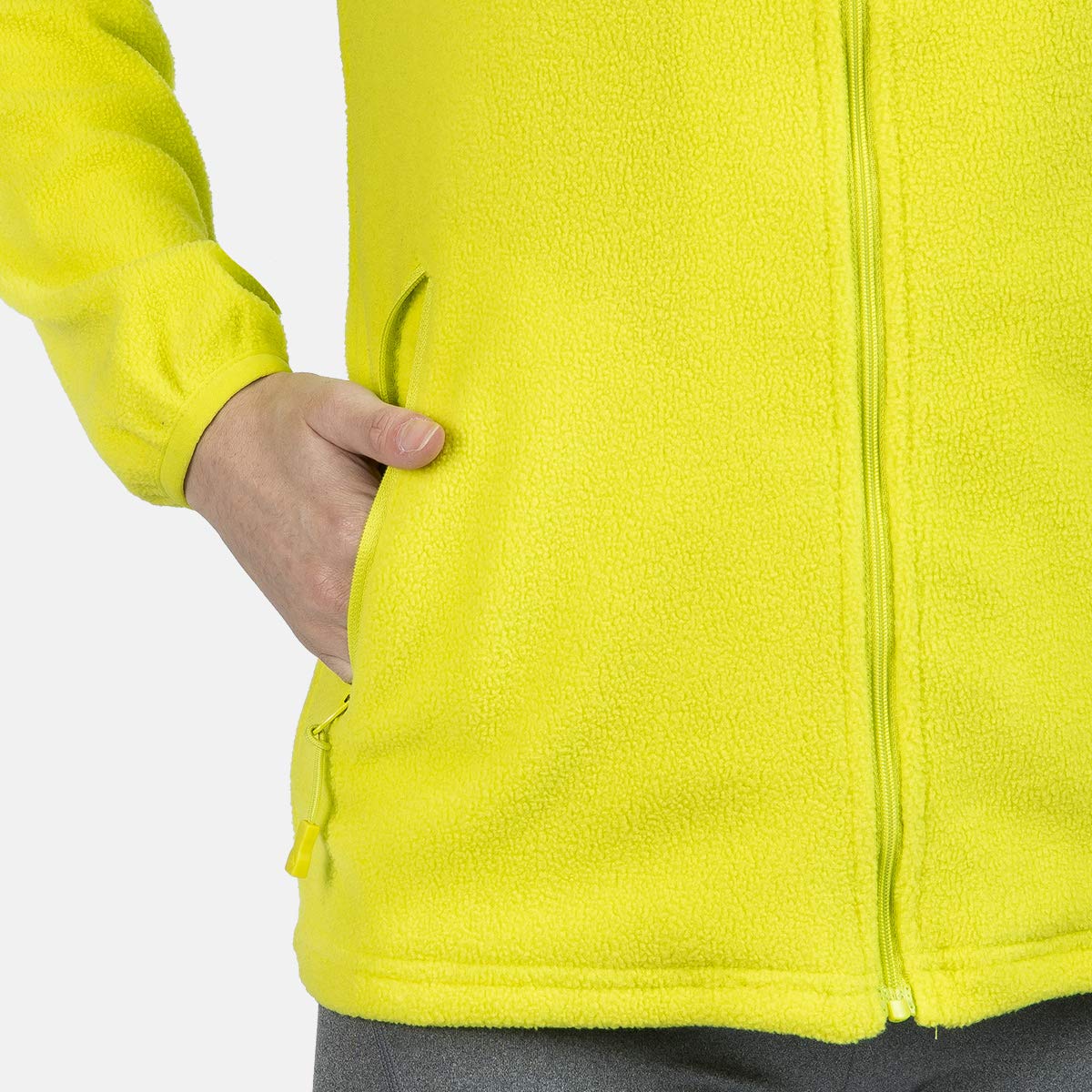 Izas PADRU W Chaqueta de Forro Polar Deportivo para Mujer. Tejido Perchado, Cuello Alto y Bolsillos con Cremallera. Manga Sentada