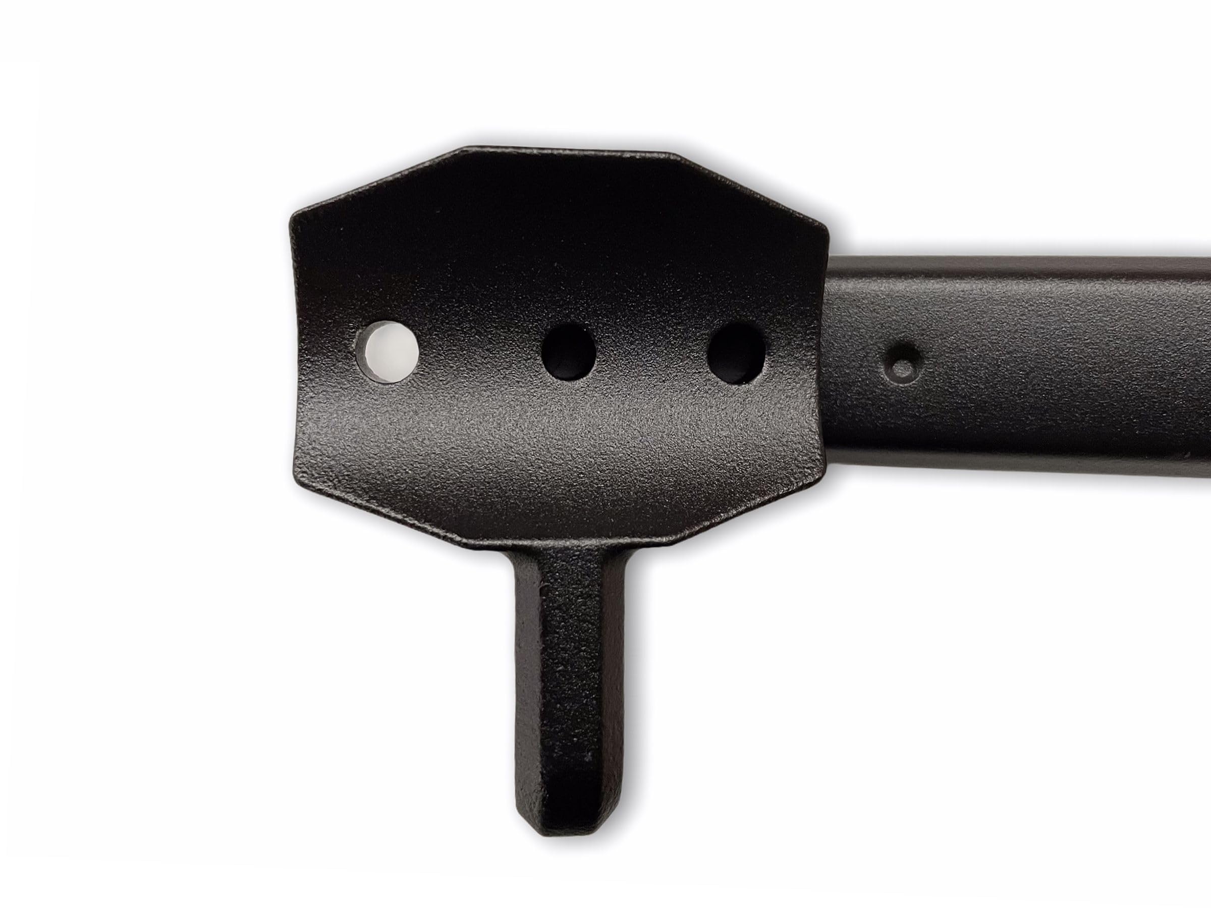 Teletoldo – Kit de Brazos para Toldo de Balcón de 50 ctms. con Sujeción a Barandilla ● Muelle Retráctil ● Pletinas + Tornillos + Embellecedores Incluidos ● Color Negro