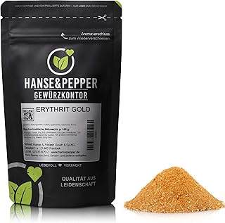 500g Erythrit Gold brauner Rohrzucker Ersatz ohne kalorien zuckerfreie kalorienarme Rohrzucker Alternative Erythrit Bronze