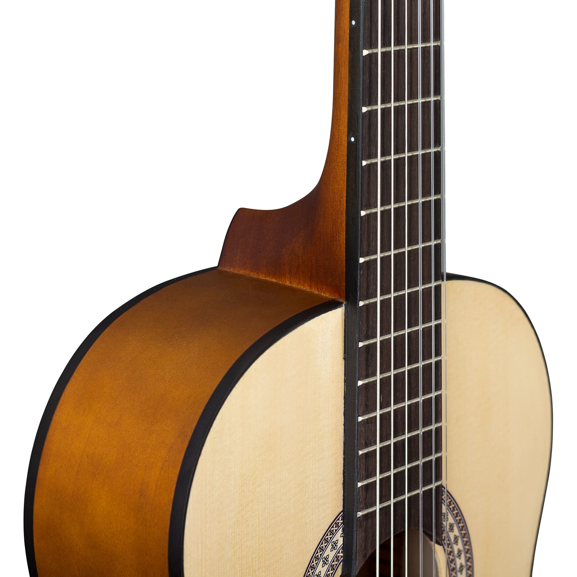 Student Series - Guitarra de concierto (tamaño 1/2, incluye funda y 3 púas)