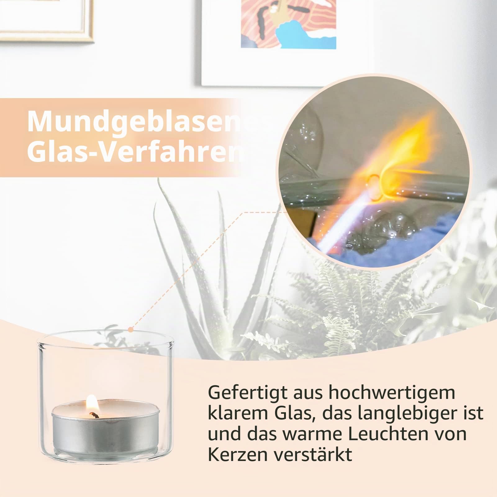NUPTIO Teelichthalter Glas Klein Teelichtgläser: 36 Set Weihnachtendeko | 4,6cm Durchmesser Mini Teelicht Gläser Transparent Klar Glas Windlichter für Teelichter Tischdeko für Innen Hochzeit