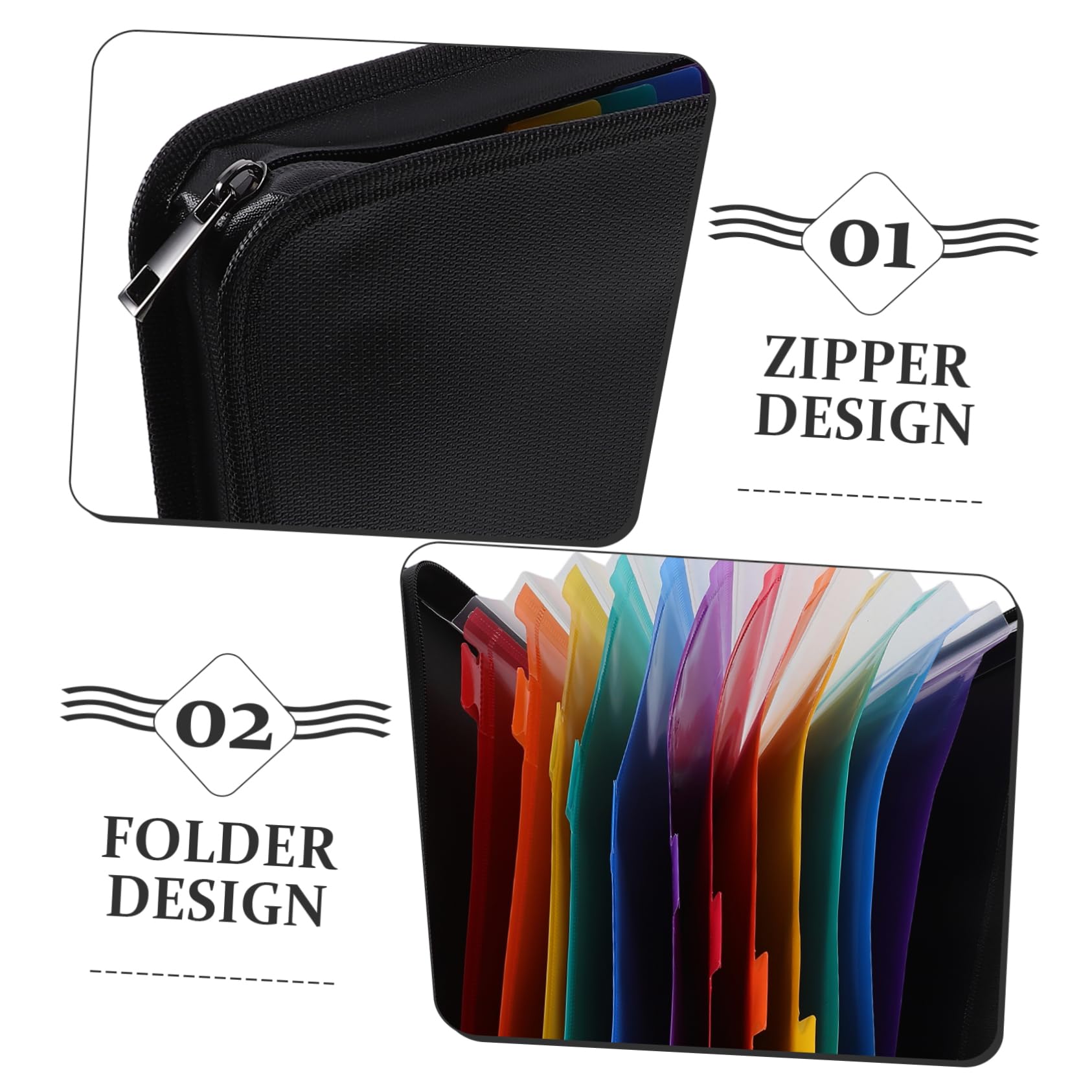 Organizer Per Ricevute e Documenti Portadocumenti Con Zipper Per Assegni e Fatture Folder Espandibile Per Etichette e Archiviazione