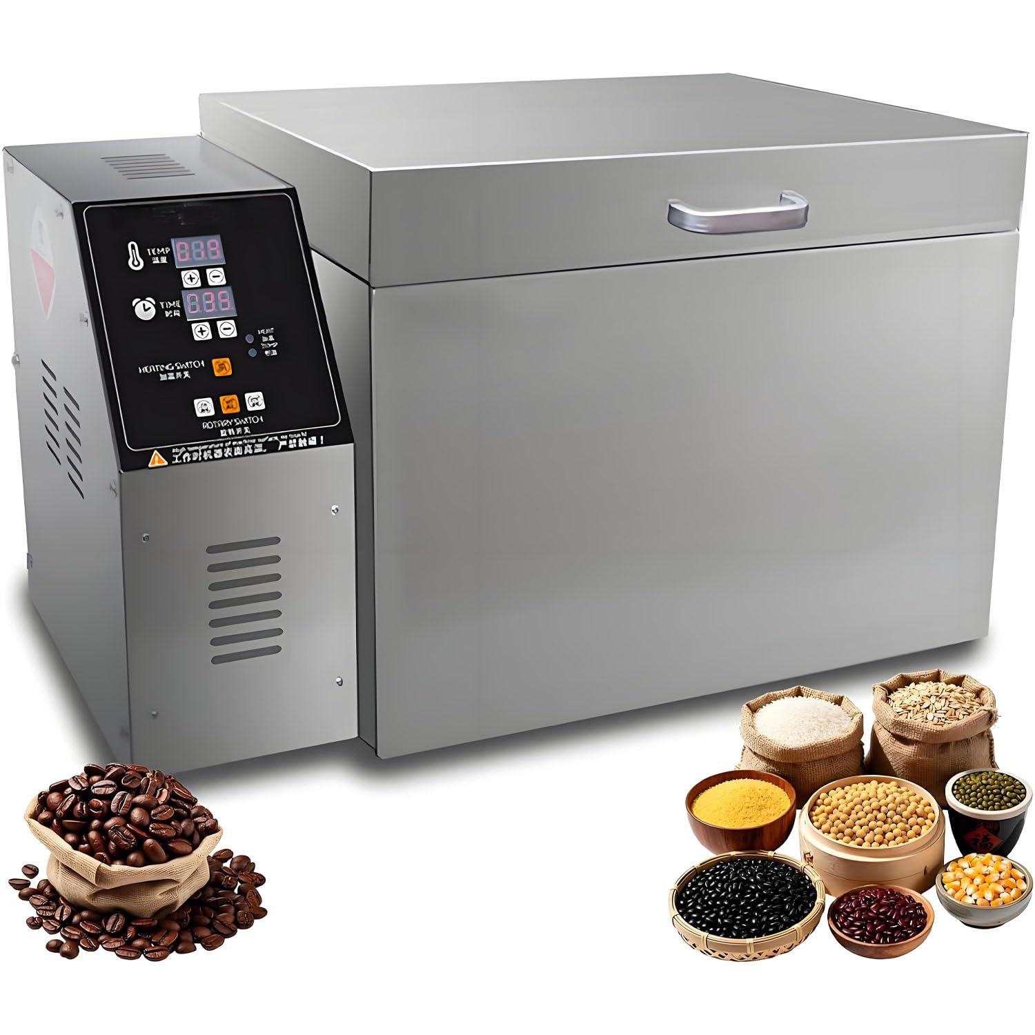 GLBMXDD Coffee Roaster Machine, Electric Bean Roaster Stainless Steel Coffee Beans Roasting Machine Timing Temperature Adjustable for Baking Coffee, Chestnut, Peanuts, Grain 5Type-220V