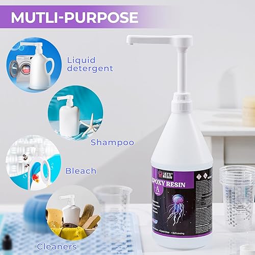 Miniatura 6 de LET'S Resin Dispensador de bomba de alto rendimiento de 30 CC mejorado, 2 dispensadores de bomba de resina grande a prueba de fugas, sin BPA,