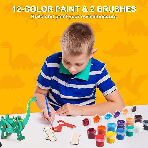 Miniatura 5 de Poraxy Juguetes de dinosaurio, kits STEM 4 en 1 para niños de 8 a 10 años, juguetes para edades de 8 a 13 años, proyectos de construcción de ciencia
