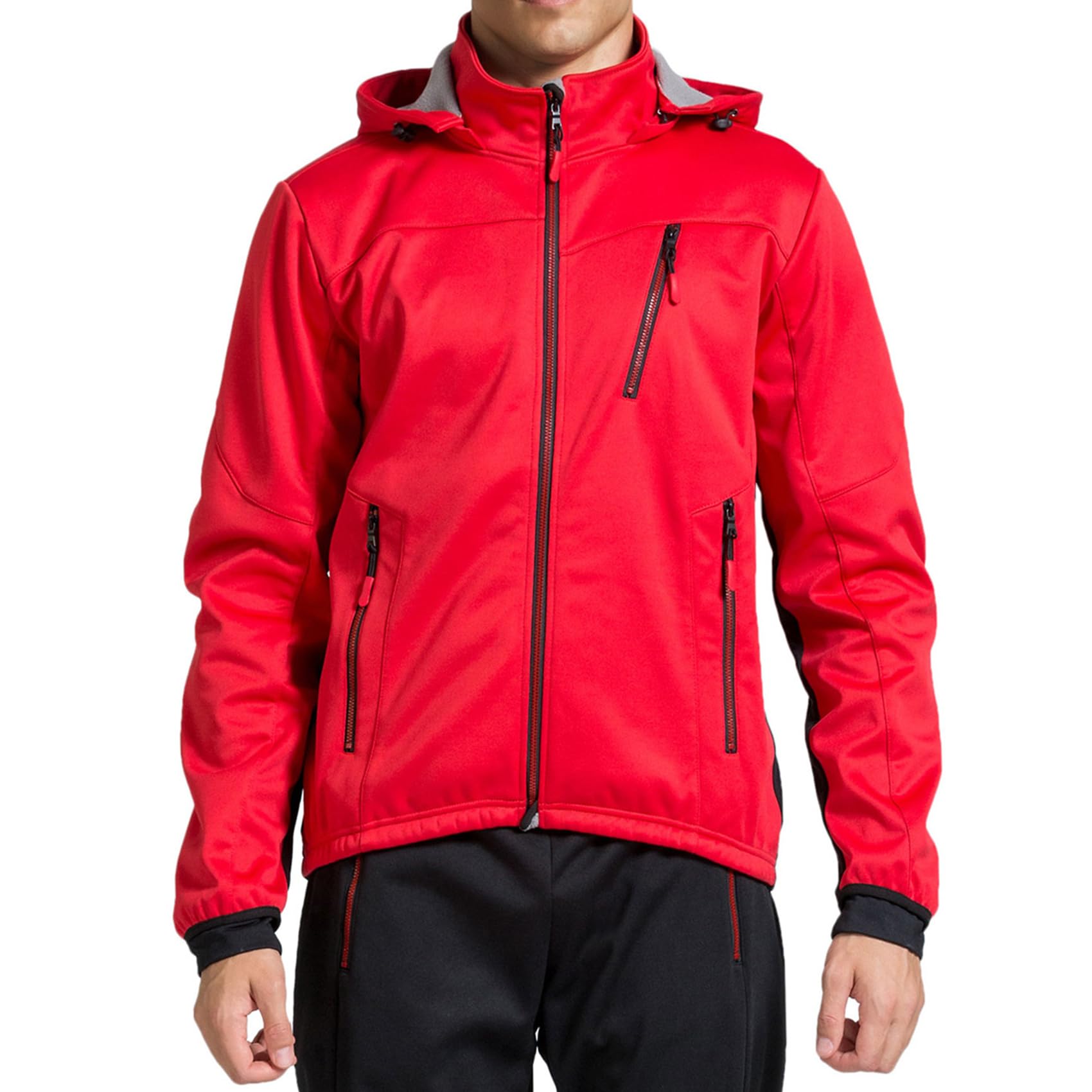 Chaqueta de ciclismo para correr para hombre, abrigo de invierno de polar para esquí, impermeable, maillot para bicicleta, camisetas reflectantes cálidas, ropa con bolsillo