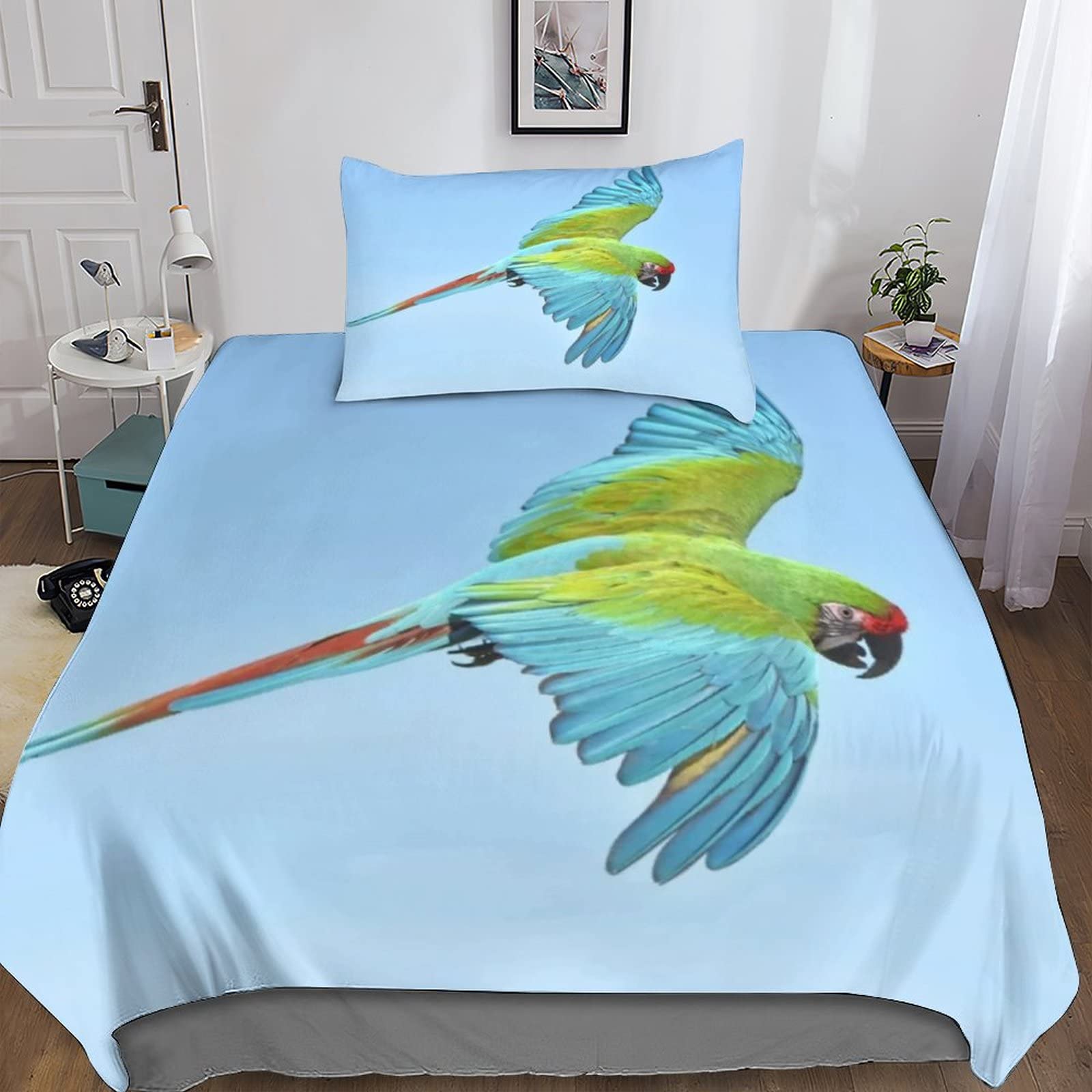Housse de couette 3D avec fermeture éclair parure de lit microfibre résistante