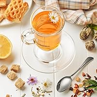 Vista 6 de SANTUO Juego de cucharas de acero inoxidable, 12 cucharas de 6.7 pulgadas, cubiertos de cubiertos, cucharas de postre, acabado espejo y apto