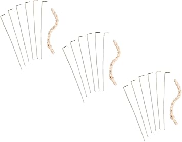 HIC Kitchen Roasting Holiday Turkey Lacer Kit, Cotton Butchers Twine, Reusable Stainless Steel Pins, For Trussing Rolled Or Stuffed Poultry And Meat, Set of 3