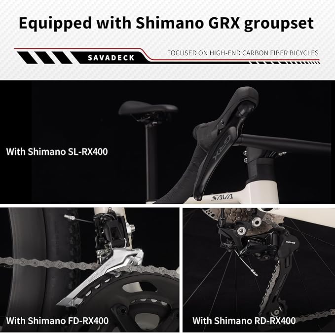 Bicicleta de ruta SAVADECK Fibra de carbono 58 cm 700 cm miniatura 7