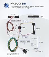 Vista 7 de Repuesto para cableado de luz Blue Ox EZ BX88368 - Kit de arnés de cableado de remolque para Jeep Willys 2021-2025 Wrangler JL 2018-2025 y Gladiator